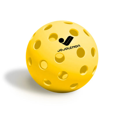 Official JOJOLEMON yellow outdoor pickleball for high visibility and consistent flight.