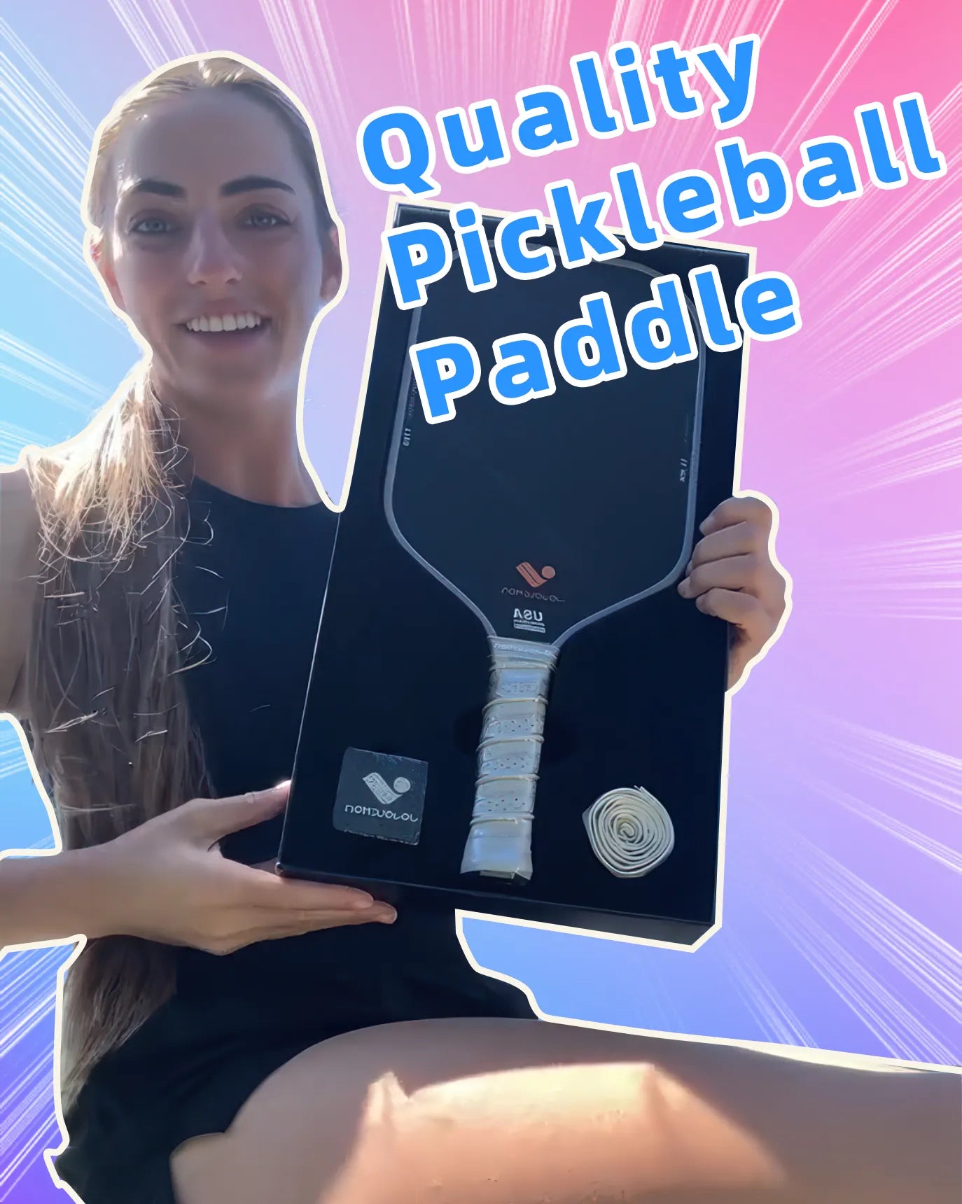 Pro player kenzieforpresident1 smashing with JOJOLEMON Shark-001 carbon fiber paddle in tournament match